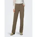 ONLY Anzughose ONLRAFFY – Hose mit geradem Bein und Stretchkomfort Materialmix braun XL (42)
