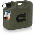 Hünersdorff Benzinkanister Profi 801000, 10 Liter, mit Auslaufrohr, grün, aus Kunststoff