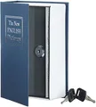 Amazon Basics Buch-Safe, Schloss mit Schlüssel (klein) - Mittel, Blau