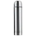 Emsa Isolierflasche Senator, Edelstahl, Metall, 0,7 L, doppelwandig, lebensmittelecht, abnehmbarer Deckel, Schraubverschluss, Trinkmöglichkeit im hält warm, kalt, Kaffee & Tee, Kannen, Thermoskannen