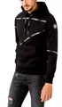 PHILIPP PLEIN Hoodie Herren Kapuzen Swetashirt mit Logo Streifen Kapuze mit Kordelzug, gummiertes patch, Kängurutasche, Logo Streifen