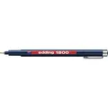 edding 1800 Präzisionsfeinschreiber - schwarz - 1 Stift - Linienbreite 0,5 mm - Fineliner zum präzisen Schreiben und Skizzieren - feine, metallgefasste Spitze - Lineal- und schablonengeeignet