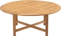 Lesli Living Gartentisch Gartentisch rund 180x75cm Teak-Holz