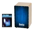Profi Cajon SET Noten herausnehmbarer Snare  extra Klangmöglichkeiten! blau