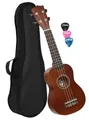 CASCHA EH 3953 Sopran Ukulele inkl. Tasche, braun