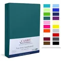 Camry Spannbettlaken CLASSIC, Jersey Baumwolle, Gummizug: rundum, viele Farben, alle Matratzenhöhen, Bettlaken, Spannbetttuch Topper 180-200 cm x 200 cm