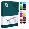 Camry Spannbettlaken Topper 180x200cm Petrol Baumwolle Bettlaken Jersey Spannbetttuch Oeko-Tex 100