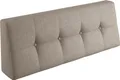 sunnypillow Palettenkissen Verona  Rückenkissen 120x40x20/10cm Sand