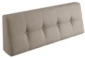 sunnypillow Palettenkissen für Gartenmöbel - Rückenkissen 120x40x20/10cm - Rückenpolster für Bett und Sofa - Palettenpolster für Palettenmöbel - Gesteppte Kissen mit Knöpfen - Rückenlehne Beige