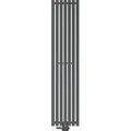 ECD Germany Badheizkörper Stella 370x1600 mm Anthrazit mit Universale Anschlussgarnitur