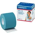 BSN Leukotape K, Klebeverband, Sport Tape, Tape Verband, 5 m x 5 cm, blau
