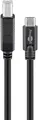Goobay 67985 USB 3.1 Kabel USB-C™ auf B, schwarz, 1 m - USB 2.0-Stecker (Typ B) 