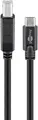 USB-C™ auf B Kabel, schwarz 1,0m