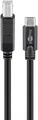 Goobay® USB-C™-auf-USB-B-Kabel, 1 m, schwarz 2,5 W, 0,5 A, 480 Mbit/s, USB 2.0