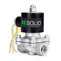 U.S. Solid 3/4" G 220V AC Edelstahl Magnetventil Direktgesteuert für Wasser Luft Gas Öl NC Stainless Steel Solenoid Valve