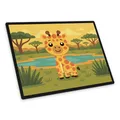 itenga Schreibtischunterlage mit Motiv - Tiermotive Kawaii Design - abwischbar rutschfest glatt 40x53cm Schreibunterlage Bastelunterlage für Kinder Mädchen und Jungen (Giraffe)