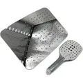JOHO 304 Edelstahl Duschset ohne Armatur, Regendusche Duschsystem Duschgarniturset mit Duschstange und XXL Kopfbrause 35x25cm Chrom - Silber
