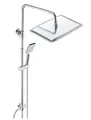 Joho Aufputz-Duschsystem Chrom mit 35x25 cm Edelstahl Regen-Duschkopf