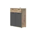 Schuhschrank  Mason , grau , Maße (cm): B: 90 H: 104 T: 37.0