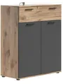 xonox.home Schuhschrank Schuhkommode Mason, Nox Oak / Basalt Grau