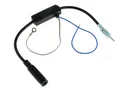 Antennenverstärker DIN Stecker auf DIN Buchse Autoradio 12V Antennenadapter