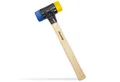 Wiha Gummihammer Schonhammer Safety (26653), Hickory-Holzstiel, Rund-Schlagkopf Ø 30 mm, weich/mittelhart