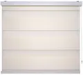 Doppelrollo DUO-Rollo mit 20 cm Streifen, Liedeco, Lichtschutz, mit Bohren, verschraubt, im Fixmaß