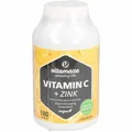 VITAMIN C 1000 mg hochdosiert+Zink vegan Tabletten 180 St PZN12741411
