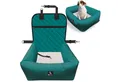 Bluzelle Hunde-Autositz Premium Hunde Autositz, 2-in-1 Hundebett, Haustier Auto Transport-Sitz, Wasserfester Oxford Stoff, Reise Hundesitz für Kleine & Mittlere Hunde / Waschbar Rutschfest