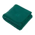 Yogadecke ASANA BLANKET aus Fleece mit LOTUS Stick dunkelgrün
