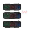 3x Nedis Wired Gaming Keyboard QWERTZ  Tastatur DE-Layout USB Type-A Gameboard