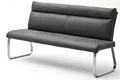 Polsterbank MCA FURNITURE "RABEA-PBANK", grau (grau, edelstahl gebürstet), B:180cm H:98cm T:70cm