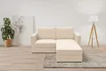 DOMO collection 2-Sitzer Bibury smartes, modulares Ecksofa aus Sofa & Hocker mit Schlaffunktion, Set, Sitzfläche mit Federkern, inkl. 2 Rückenkissen
