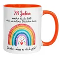 78 Geburtstag Frauen Geschenk Tasse | Du machst die Welt ein Stückchen besser – Danke dass es dich gibt | Geschenk Geburtstagstasse 78. Geburtstag | 78ter Geburtstag - Geburtstagsgeschenk Frau