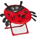 Relaxdays - Moonchair Kinder, Marienkäfer, Faltbar, Hxbxt: 47x50x48 Cm, Kinderstuhl Draußen & Drinnen, Kindersessel, Rot