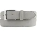 BELTINGER Ledergürtel Gürtel aus Veloursleder 3,5 cm - Weicher Velour-Ledergürtel für Herren (1-St) grau|silberfarben 110 cm (Gesamtlänge 125 cm)