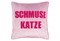 PAD Dekokissen Letters Schmusekatze Lilac, einfarbig, Schriftzug