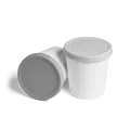 SPRINGLANE 2er-Set Eisbehälter für Speiseeis 1 L, BPA-frei - Weiß/Grau