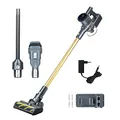 Genius Invictus X8 Pro FACELIFT Akku-Staubsauger, Handstaubsauger Kabellos, Beutellos, Wechselakku Laufzeit bis 50 min. 400 Watt, 3-Fach-HEPA Filter, 360 Grad Hartboden Elektrobürste LED Licht, 12-TLG