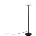 QAZQA Außen Stehlampe Schwarz mit Weißem Schirm IP65 25 cm Virginia