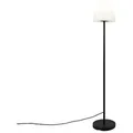 Qazqa - Außen Stehlampe Schwarz Mit Weißem Schirm Ip65 25 Cm - Virginia