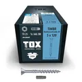 TOX Holzbauschrauben TIMBR SK 5,0 x 120 mm, blau verzinkt mit Senkkopf, TX25, Schrauben für leichtes Eindrehen und bündige Montagen im Holzbau, 200 Stück im Karton, inkl. 1x Bit, 1120404150120