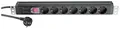 Praktischer 28674 1 HE Stromverteiler von K&M mit 7 Steckdosen für 19" Racks