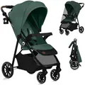 LIONELO EMMA ONE Buggy bis zu 22 kg von 6 m bis 4 Jahre Schwenkbare 360 Räder° Vollfederung Einhändig klappbar Verstellbare Rückenlehne und Fußstütze XXL-Verdeck UPF50+