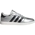 Adidas Breaknet Sleek Classic Indoor Sneaker Sportschuhe silber/schwarz/weiss JQ8263, Schuhgröße:39 1/3 EU - Silber - 39 1/3