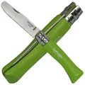 Opinel No 07 Kindermesser Taschenmesser abgerundete Klinge Buchenholzgriff grün