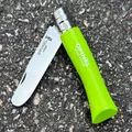 Opinel No 07 Kindermesser mit Rundspitze und Virobloc, Grün