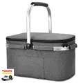 Picknickkorb Allcamp 2 Personen 30 Liter Dunkelgrau