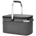 ALLCAMP Groß Faltbar Isoliert Kühltasche  Einkaufskorb Thermo Mit Deckel, Abn...
