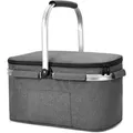 Isolierte Kühltasche mit Deckel für 2 Personen - Praktischer Picknickkorb mit...